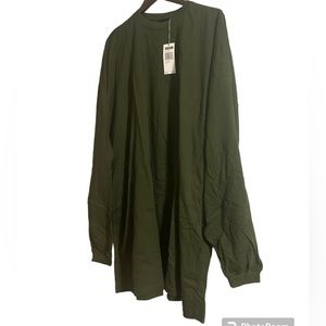 Men’s Big and Tall army green long sleeve shirt